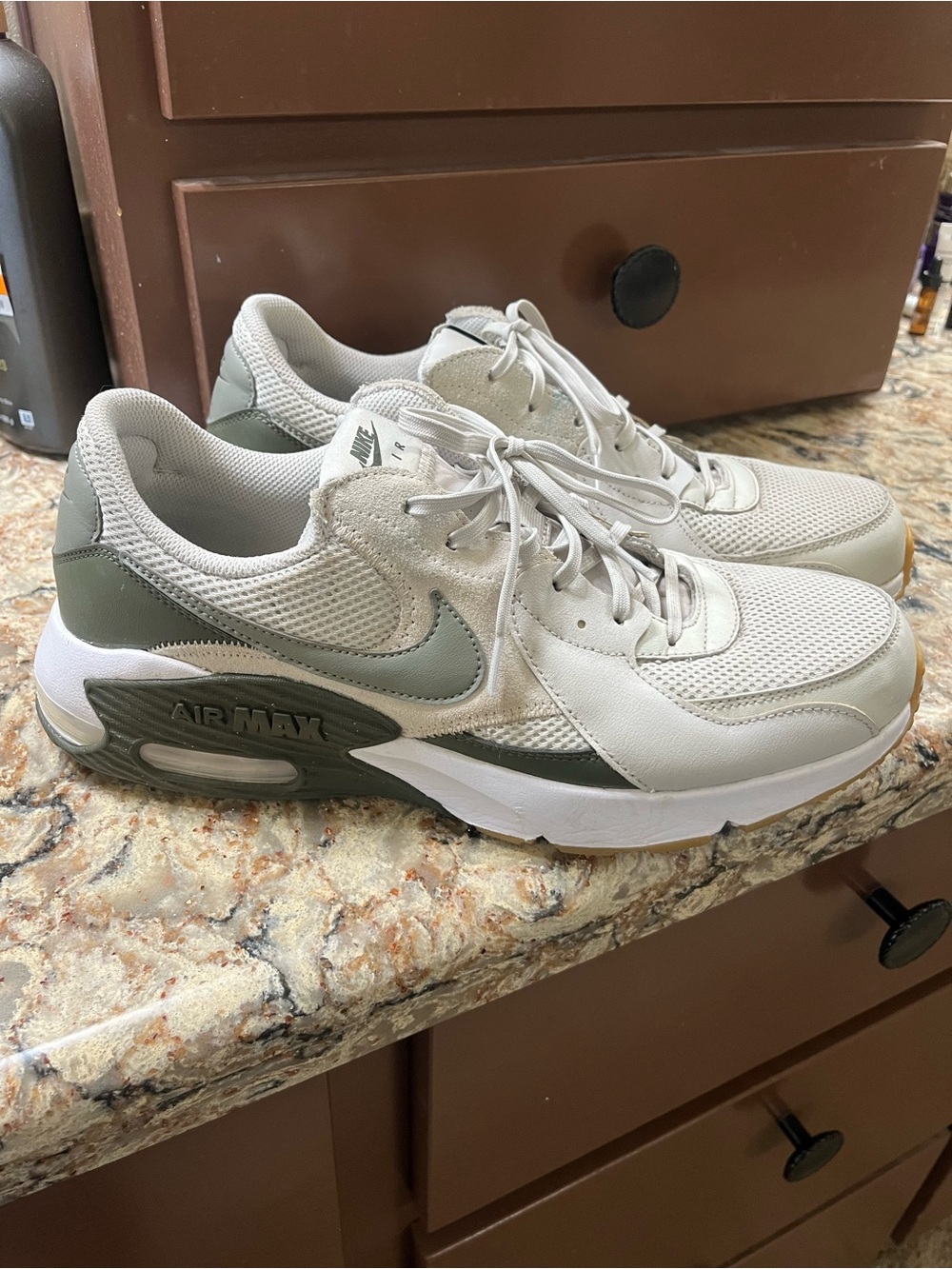 Nike Men's Air Max Trainer Sneakers - Beige with Olive Accents